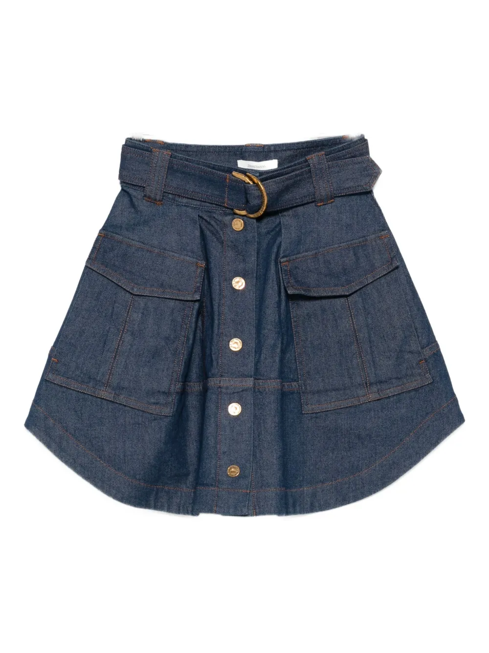 

Юбка-карго на пуговицах ZIMMERMANN, синий