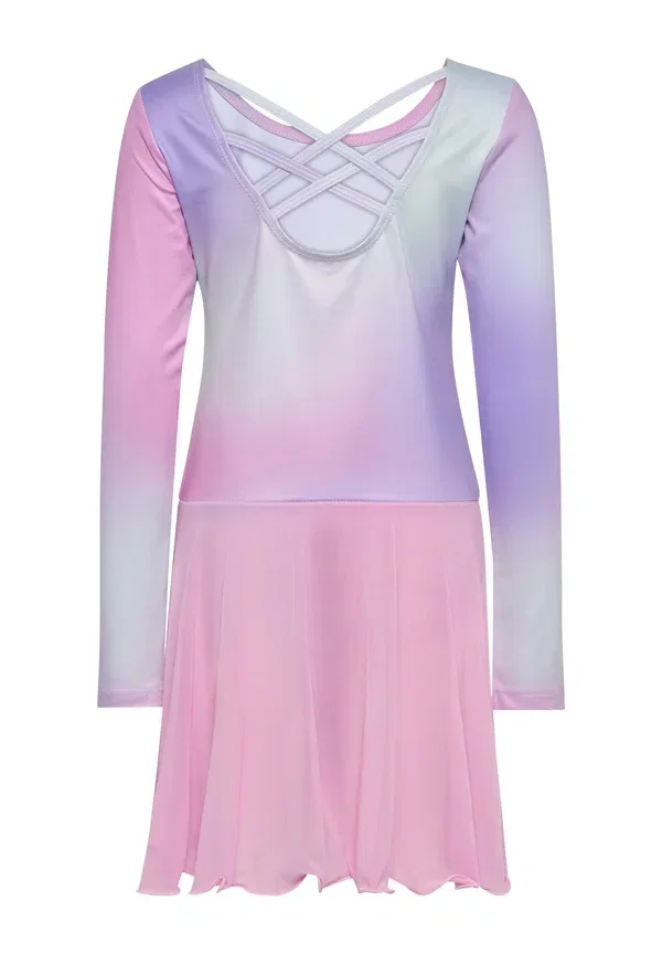 Платье дневное Hummel Hmljr gradient skirty gymsuit l/s day dress, пастельная лаванда — фото 2