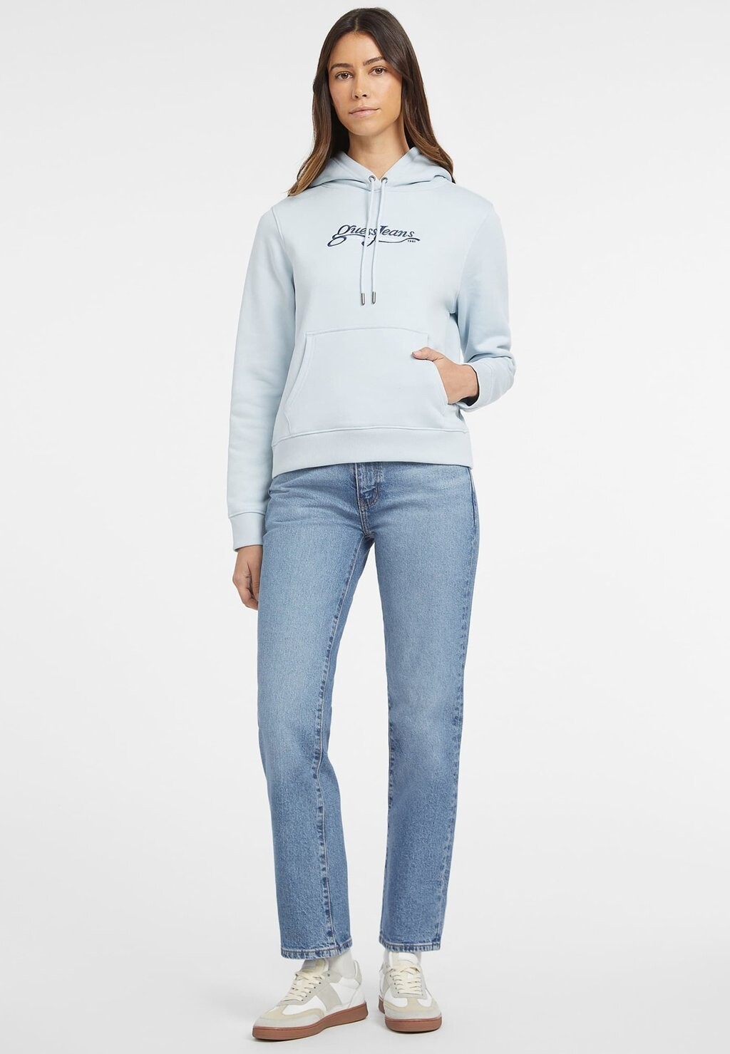 

Толстовка с капюшоном BESTICKTER CALIFORNIA Guess Jeans, светло-голубой