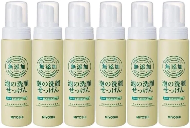 Набор для умывания лица Miyoshi Soap белый 200 мл, 6 шт