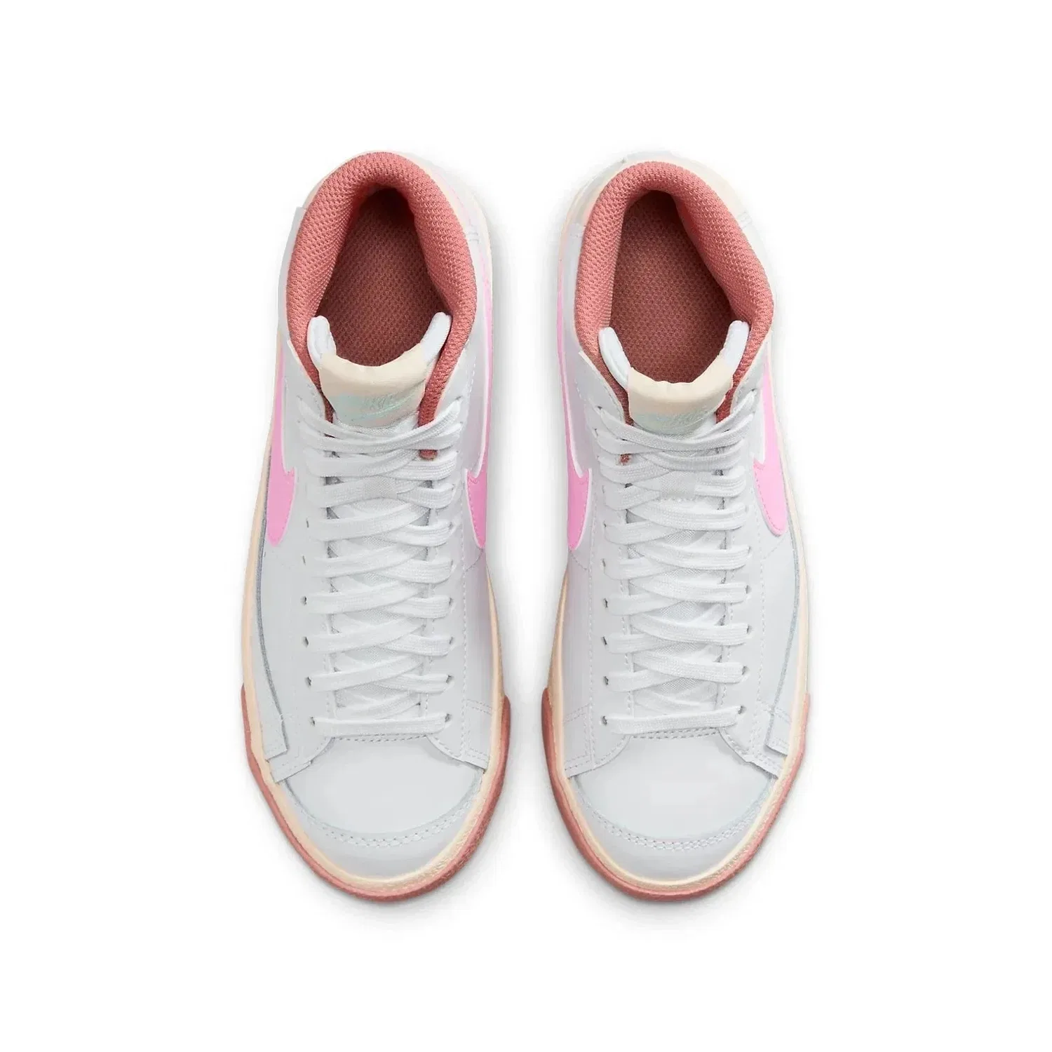 Детские кроссовки Nike Blazer Mid 'GS DZ2900 - белые, повседневная обувь HTAT473 — фото 4