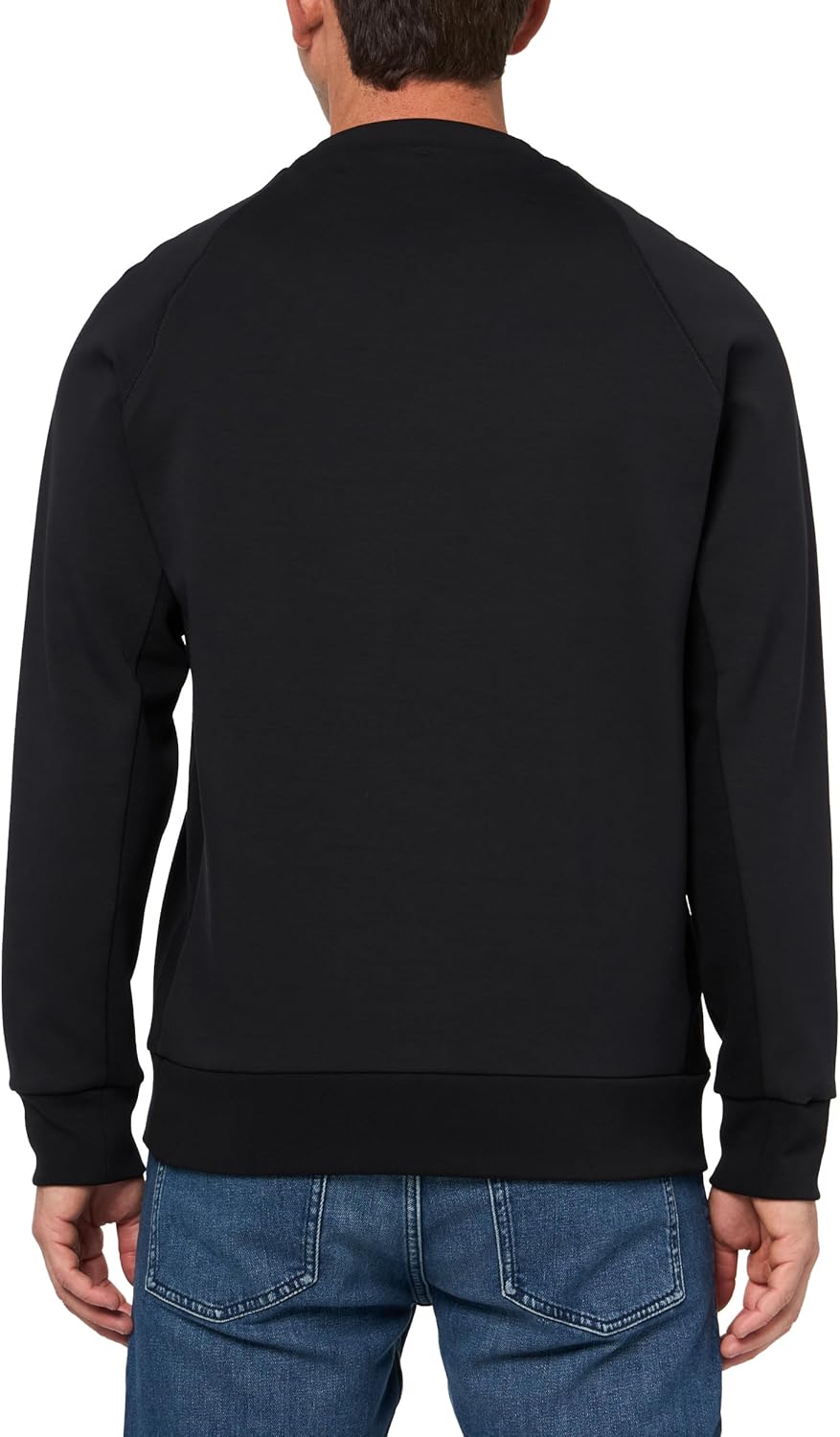 BOSS мужской свитшот с логотипом-значком из хлопкового микса, Black Carbon — фото 2