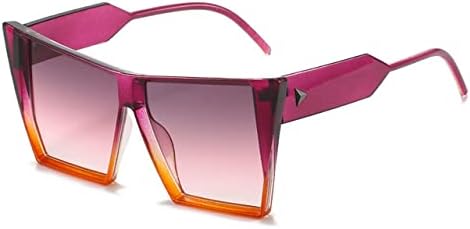 

Женские солнцезащитные очки в винтажном стиле, зеленые с оранжевым градиентом, женские солнцезащитные очки с заклепками, защита от УФ-излучения UV400 MTZJH, Purple Pink