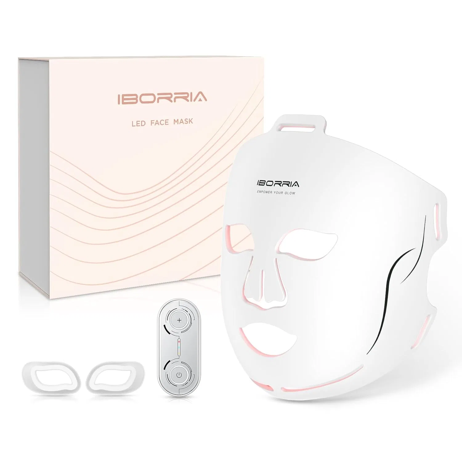 LED маска для лица с ближним инфракрасным, красным, синим и желтым светом от IBORRIA Iborria
