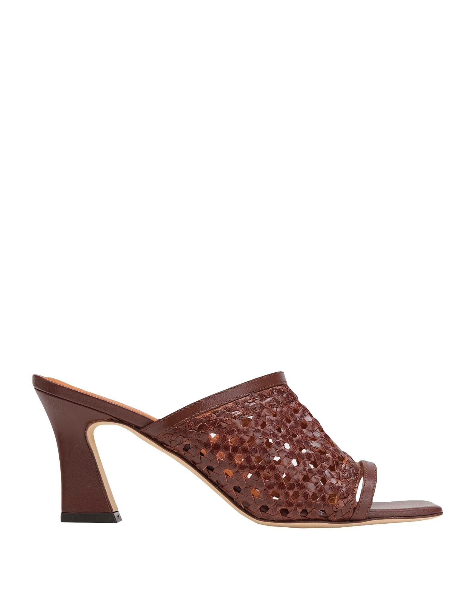 Сандалии Woven Leather Square Toe Sandal 8 By Yoox, шоколадный