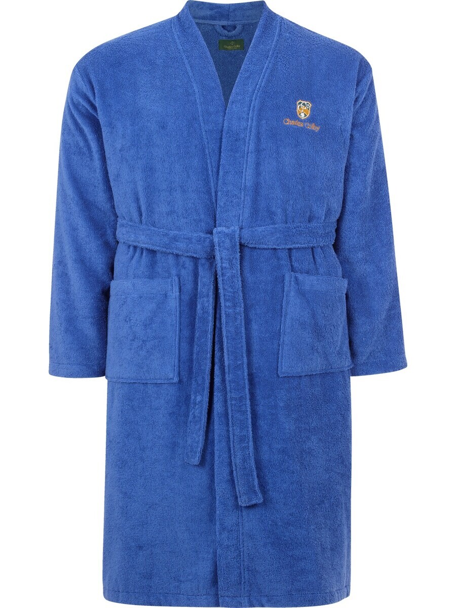 

Халат Charles Colby Long Bathrobe, королевский синий