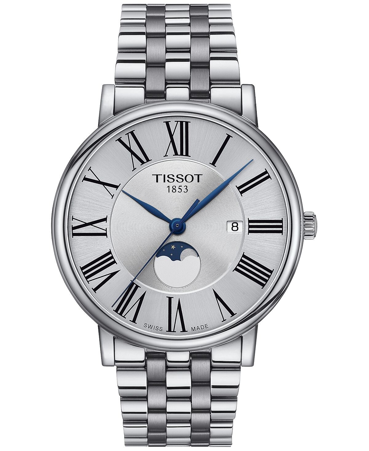 

Мужские часы Carson Premium Gent Moonphase из нержавеющей стали с браслетом 40 мм Tissot