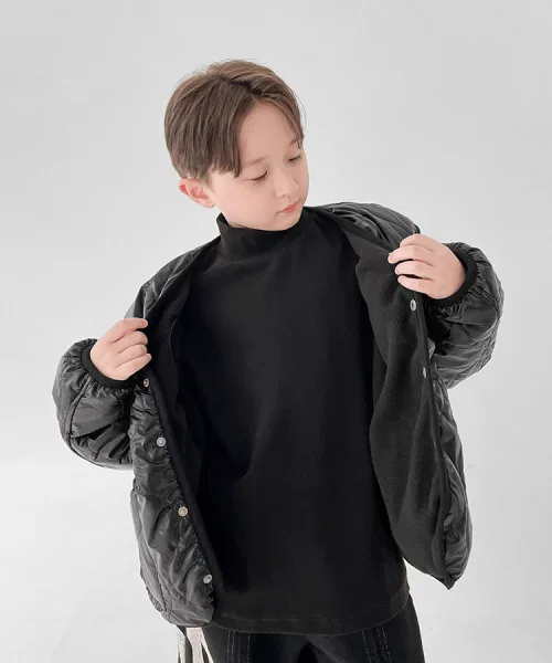 Пуховик стёганый 2way BERRYCLOSET детский чёрный — фото 2