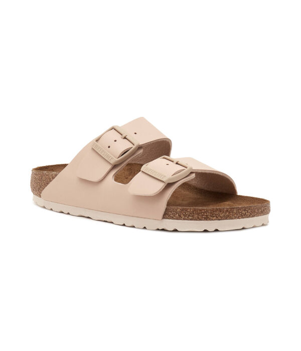 Тапочки Birkenstock Arizona с элементами кожи, бежевый