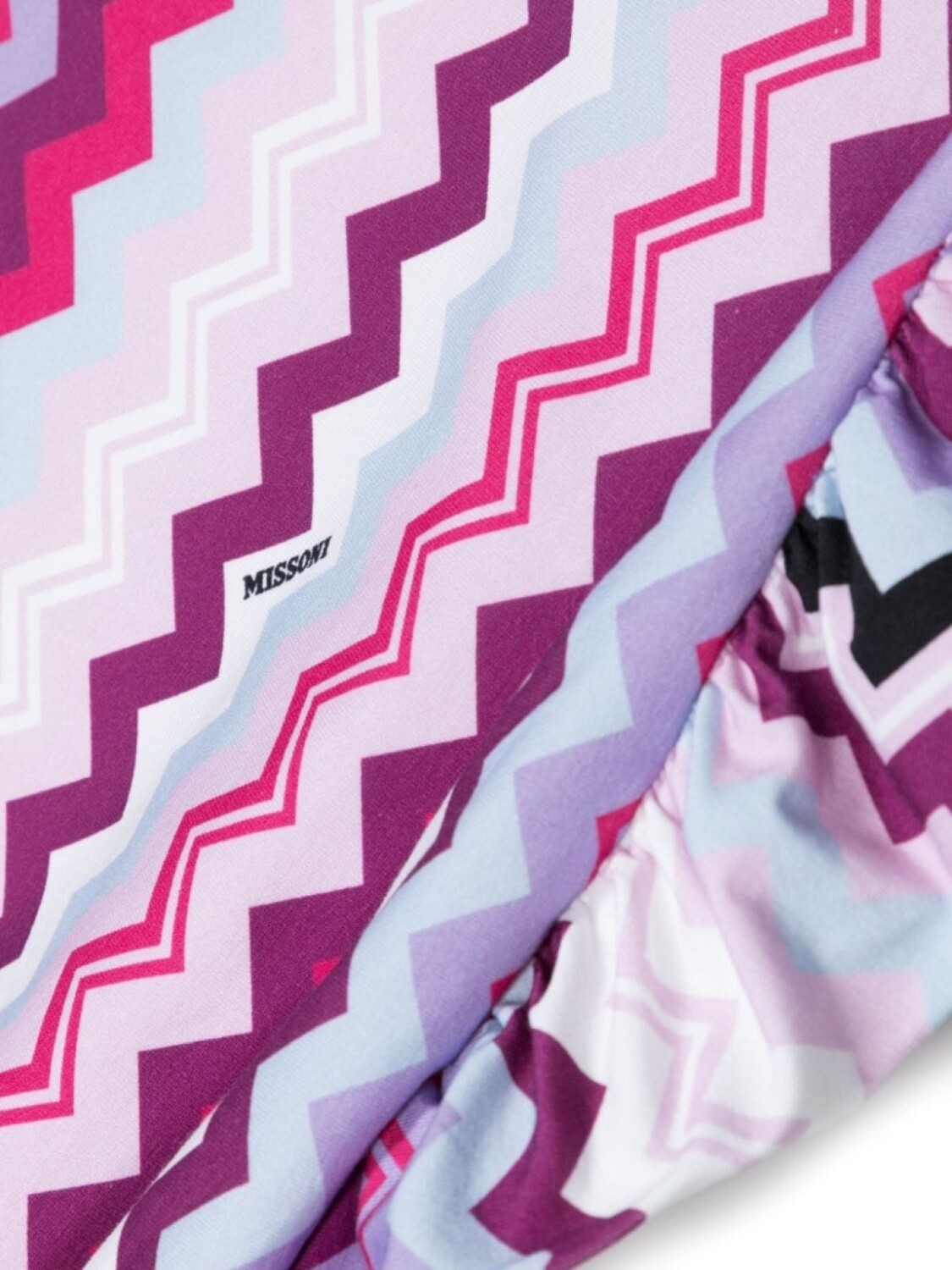 Missoni Kids платье с узором зигзаг, фиолетовый — фото 3