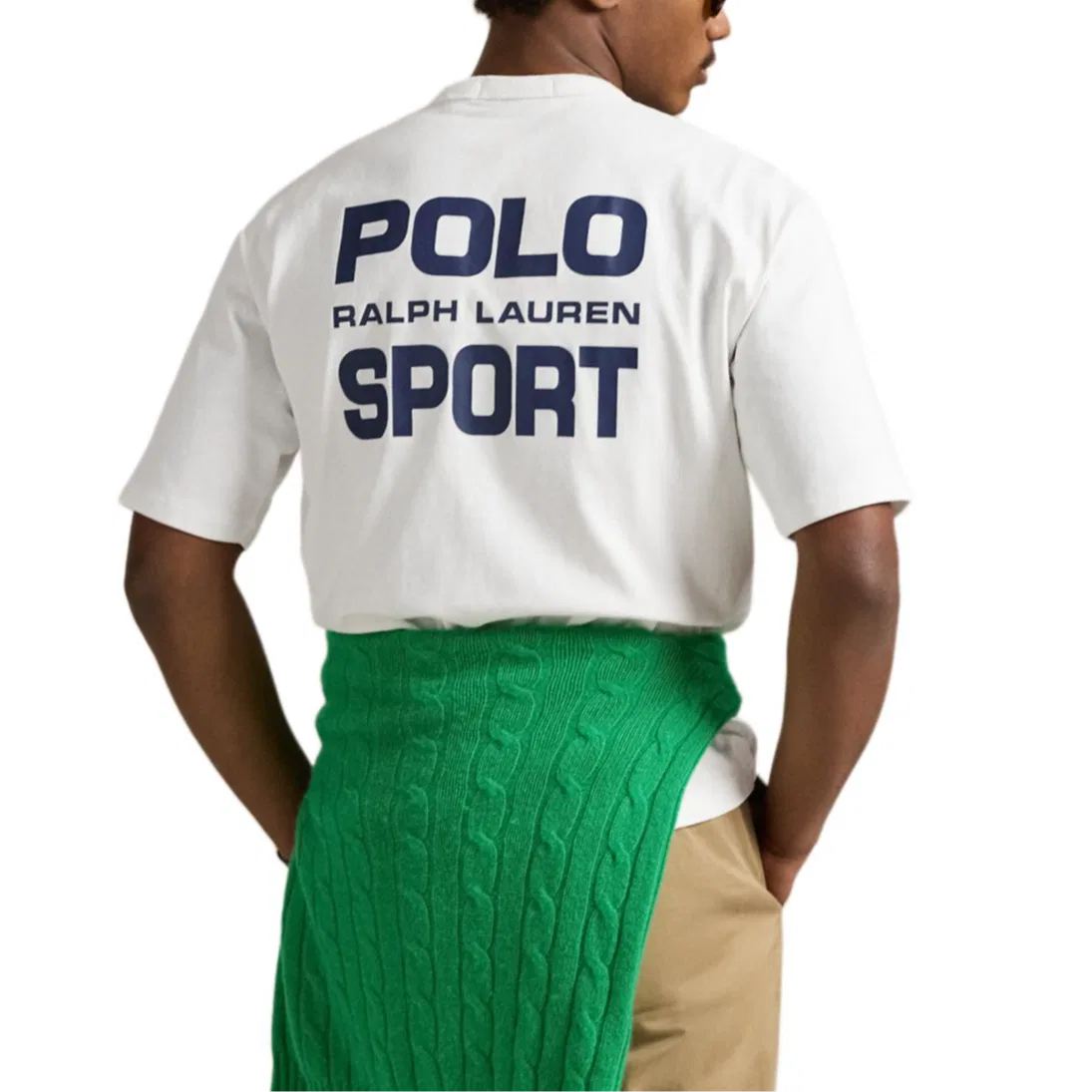 Футболка свободного кроя Polo Sport Ralph Lauren белая — фото 4