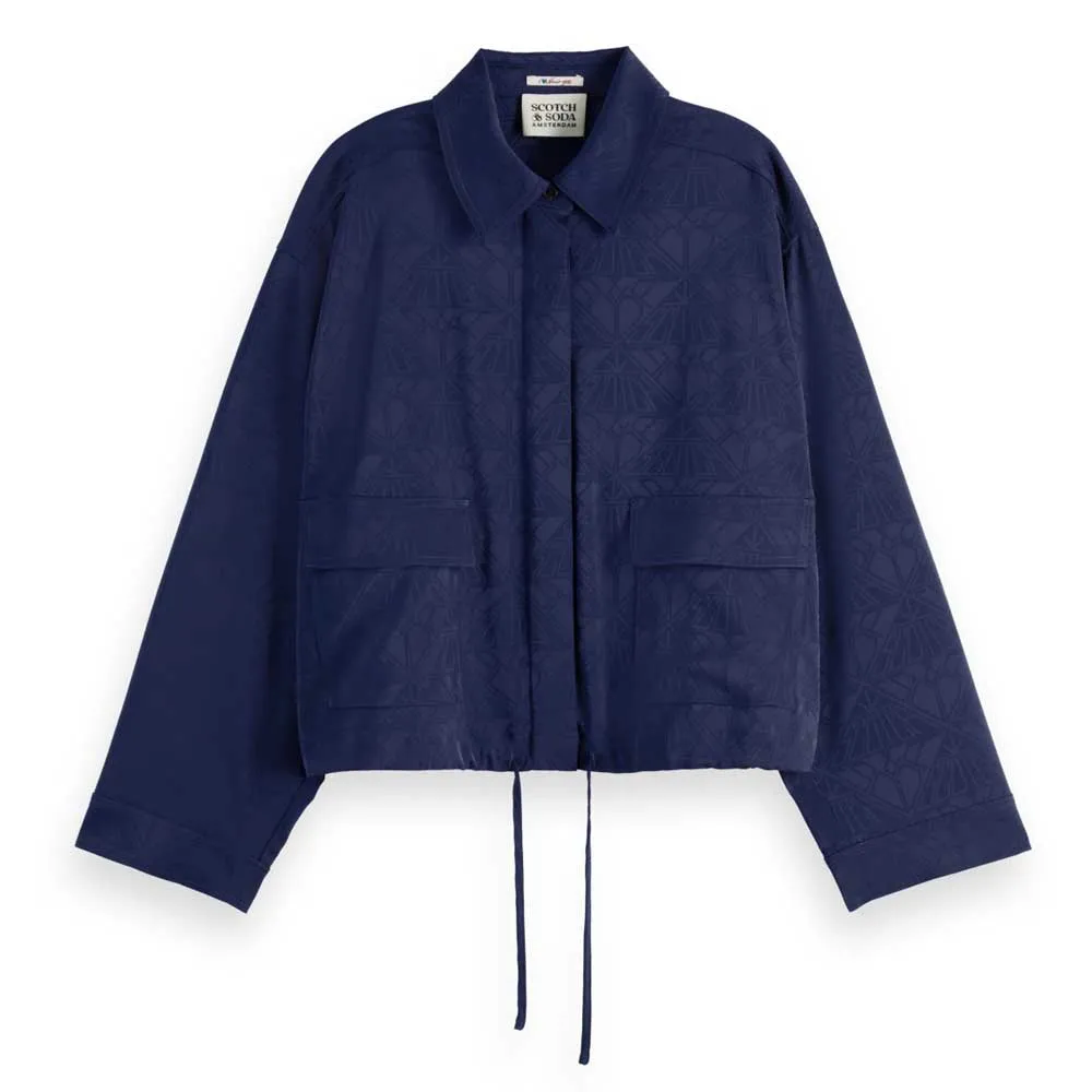 

Рубашка с длинным рукавом Scotch & Soda Utility Satin, синий