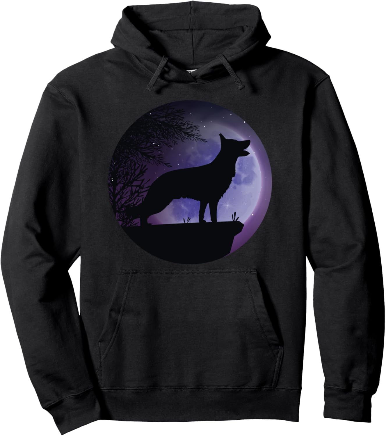 

Толстовка с капюшоном в виде немецкой овчарки German Shepherd Dog Hoodie, черный
