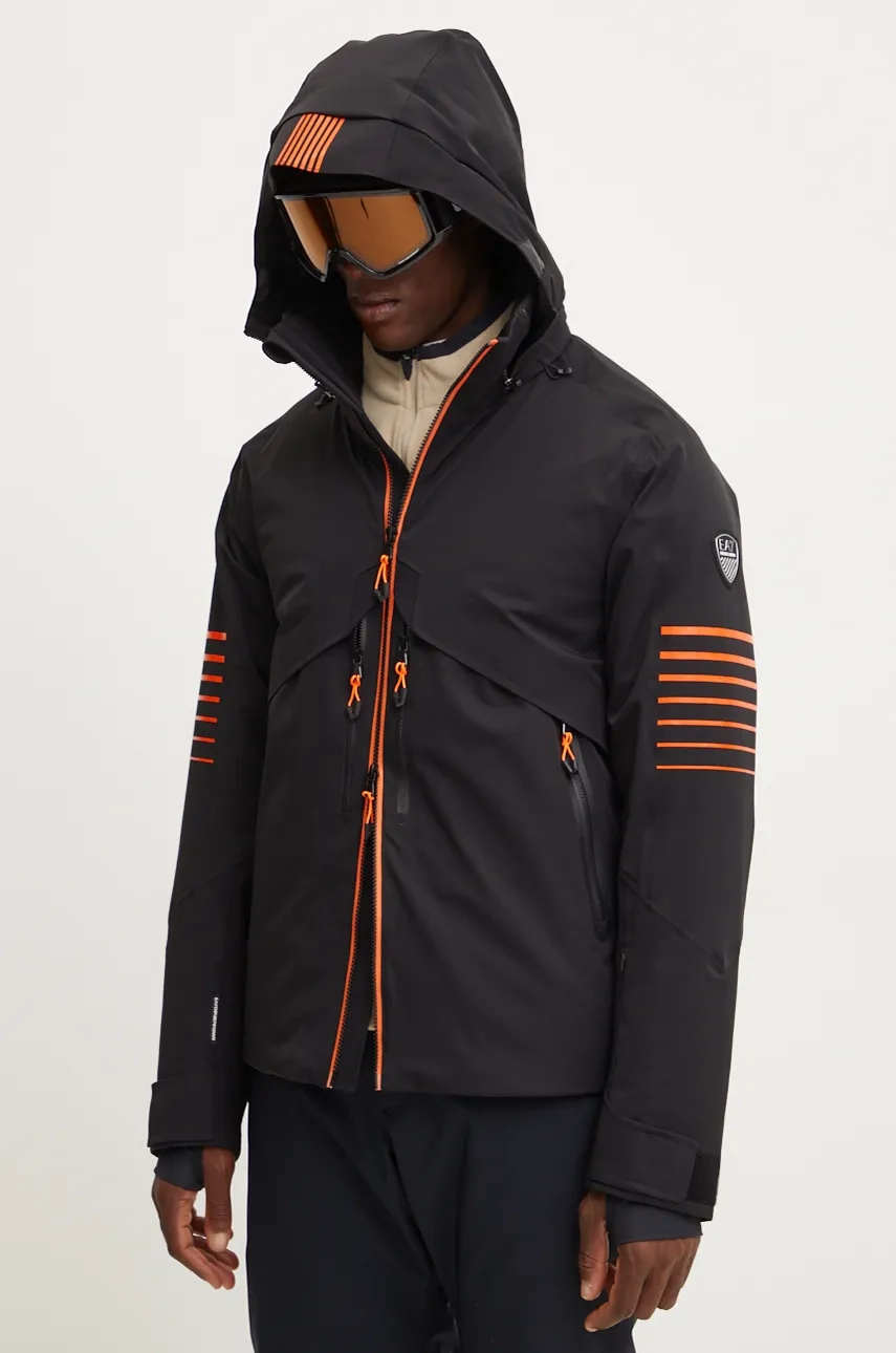 

Лыжная куртка Kitzbuhel Protectum с логотипом EA7 Emporio Armani, черный