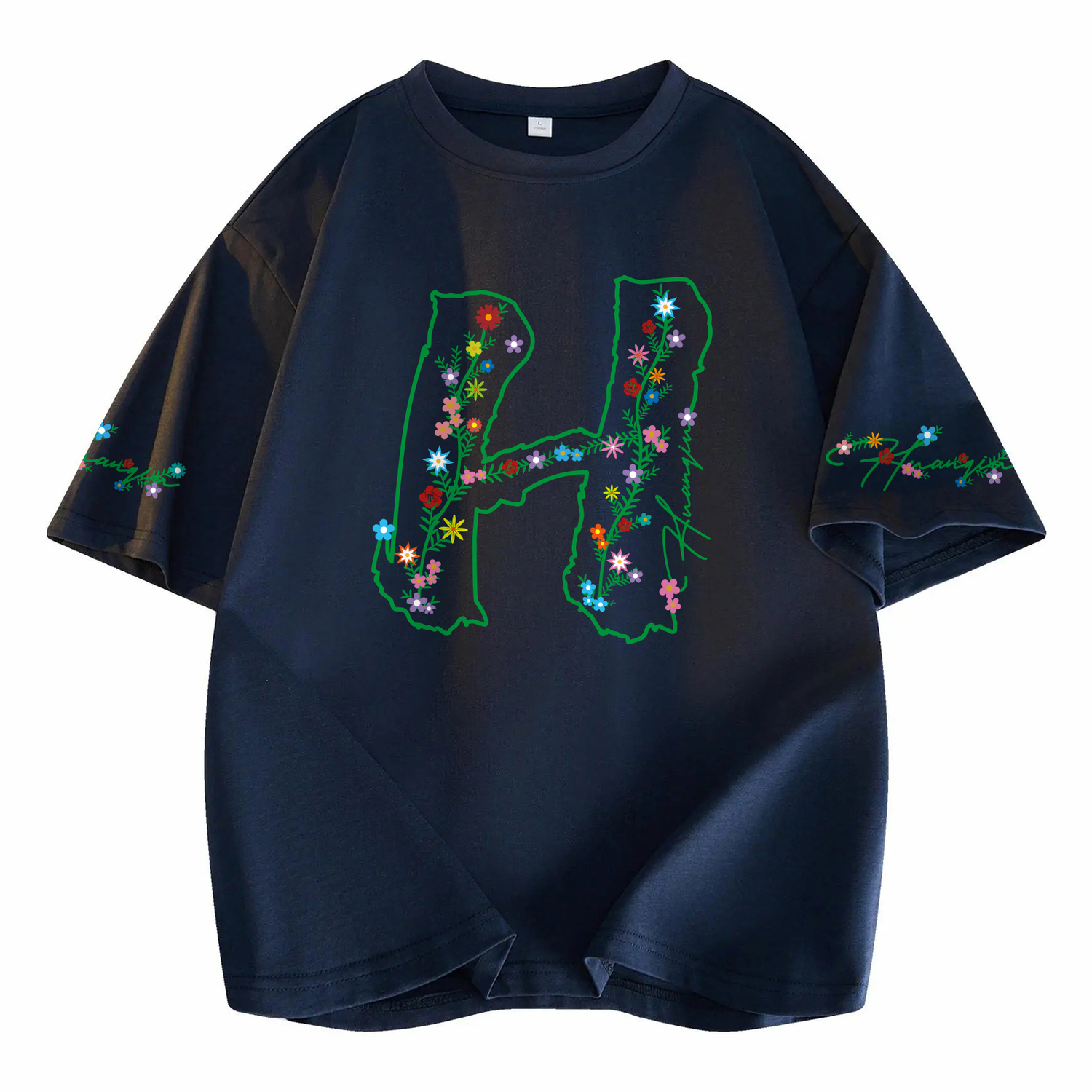 

Футболка Unisex Crew Neck Moderate Heavyweight HUANQIU, темно-синий