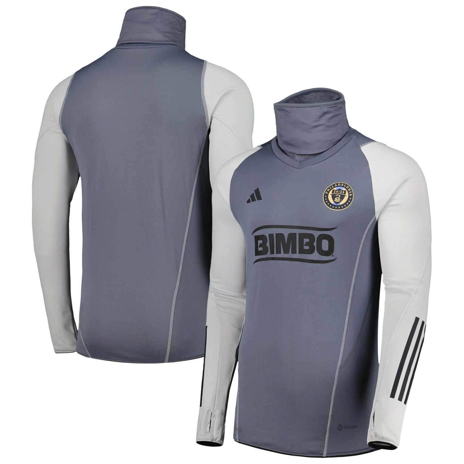 

Мужской серый топ Philadelphia Union теплый реглан COLD.RDY adidas
