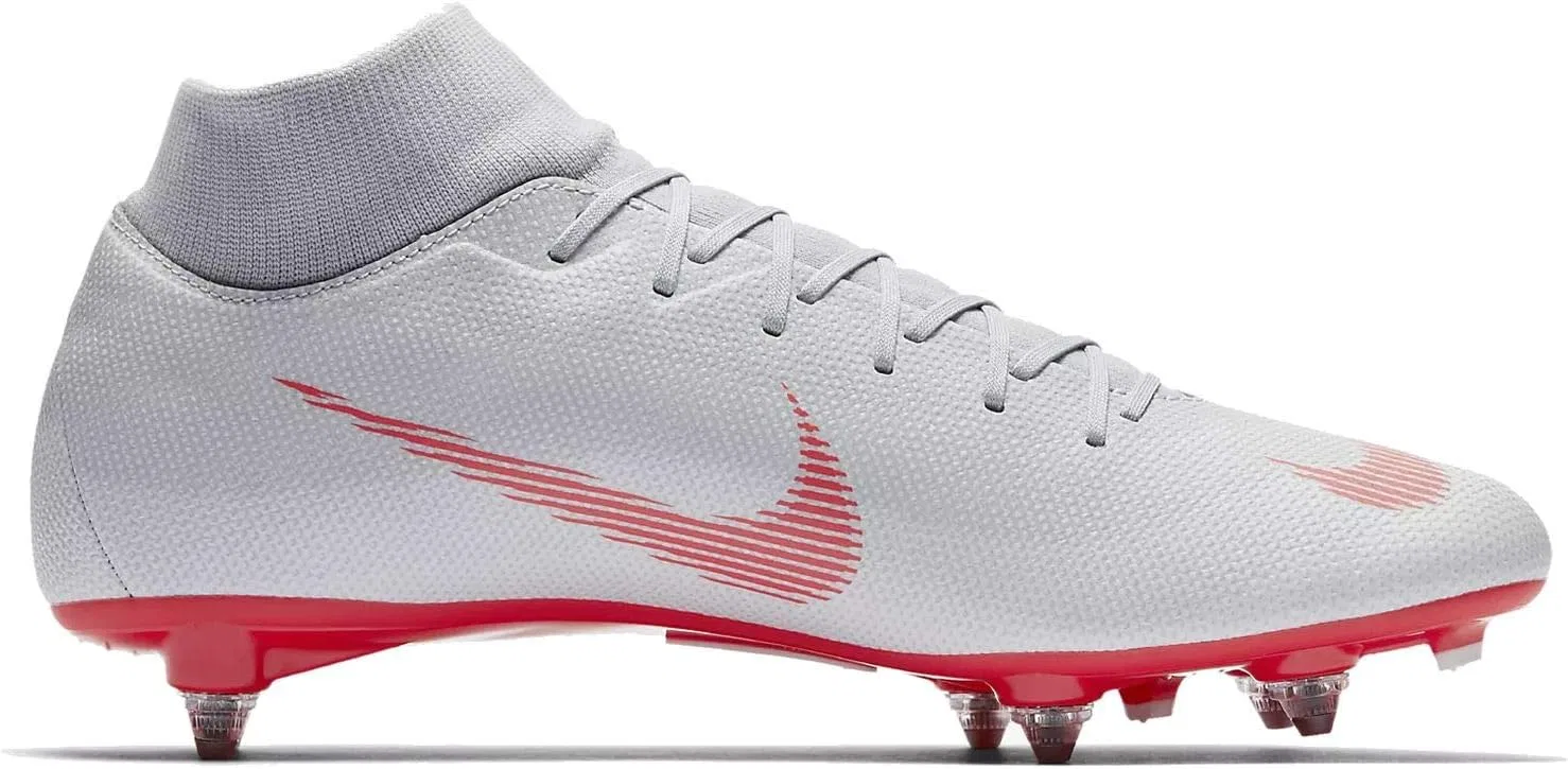 Мужские кроссовки Nike Mercurial Superfly Vi Academy SG-Pro, Multicoloured Wolf Grey Lt Crimson Pure Platinum 001 — фото 3