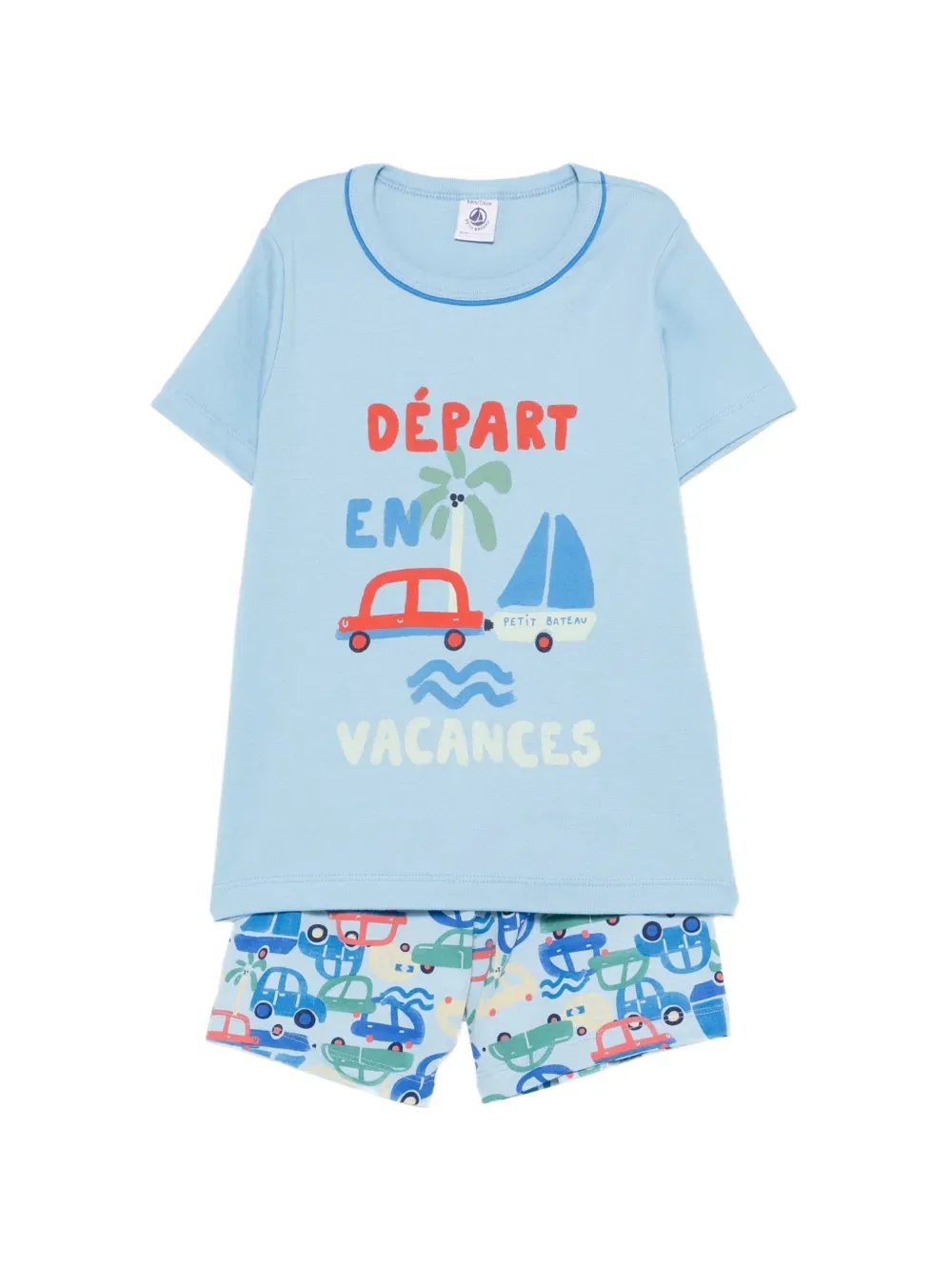 Пижама с графическим принтом Petit Bateau, синий