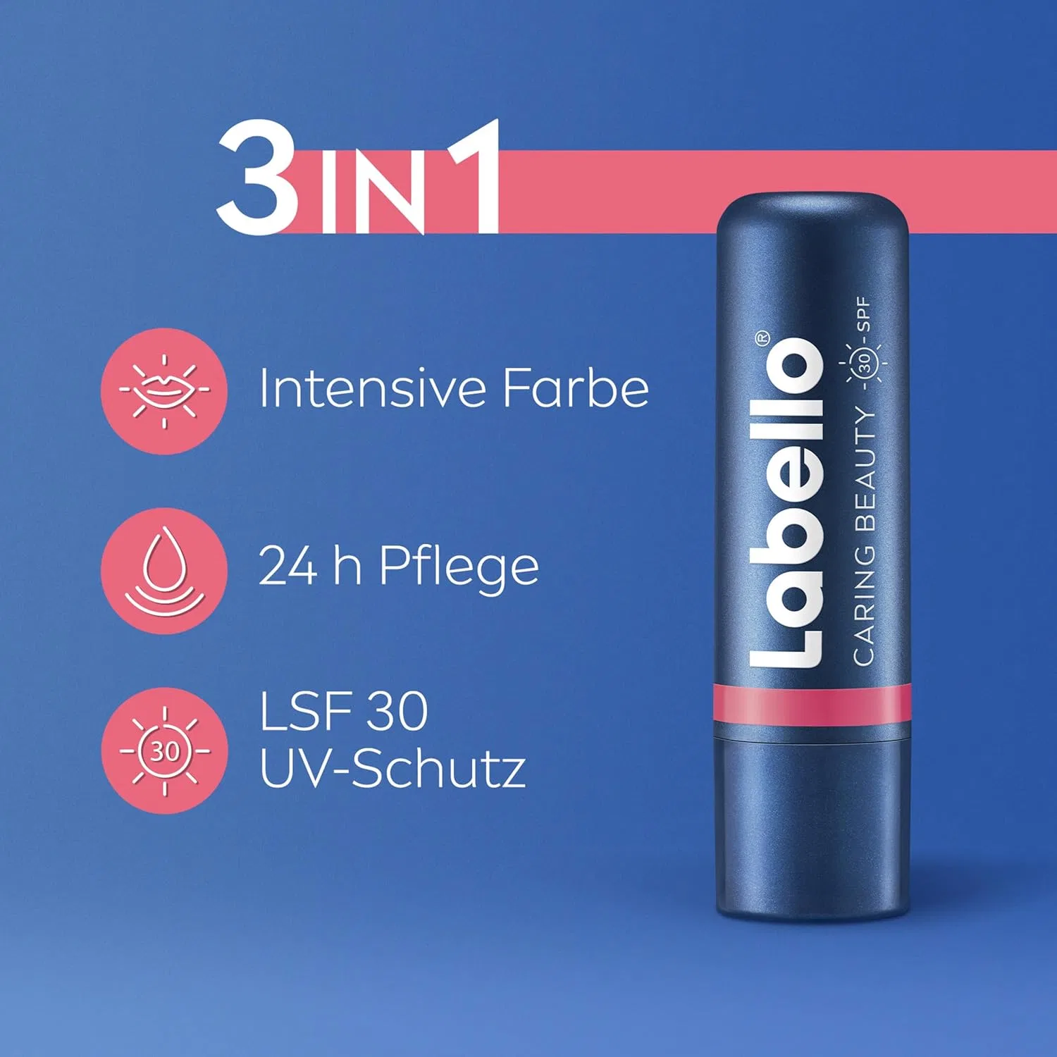Бальзам для губ Labello Caring Beauty Rose с цветом и SPF 30 Labello — фото 2