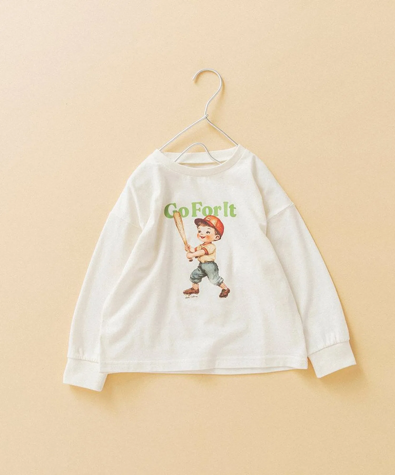 Детская футболка с принтом BOY&GIRL aBity select бежевая — фото 2
