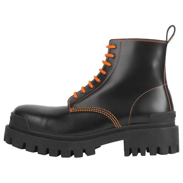 

Ботинки Balenciaga Strike 20mm Lace-up Martin Boots Black/Orange 589338WA9641075, разноцветный
