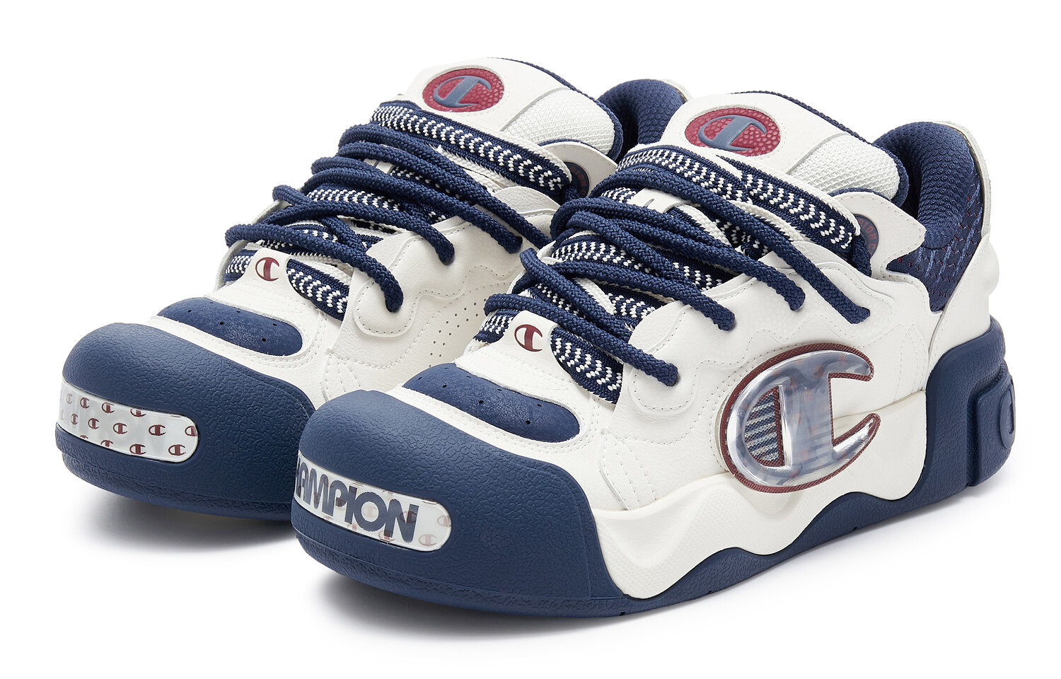 Кроссовки Champion Skateboarding Shoes Men Low-top Navy, цвет Navy — фото 3