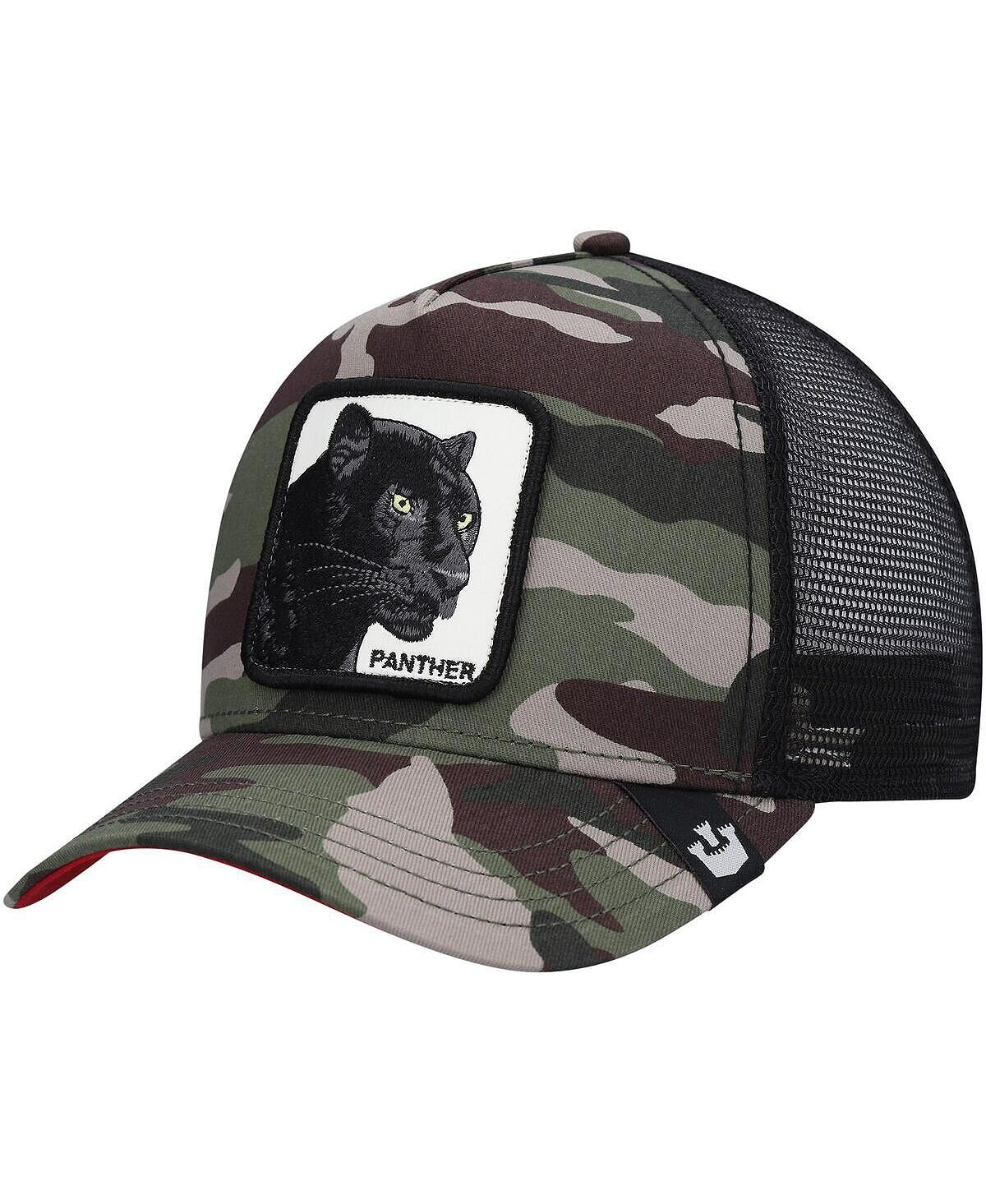 

Мужская камуфляжная регулируемая шапка The Panther Trucker Goorin Bros.