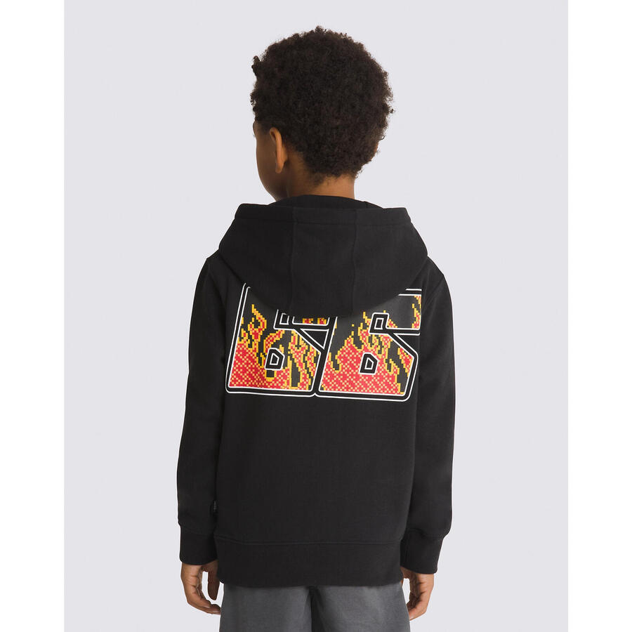 Детская толстовка Vans Digi Flames Po Hood, чёрная — фото 2