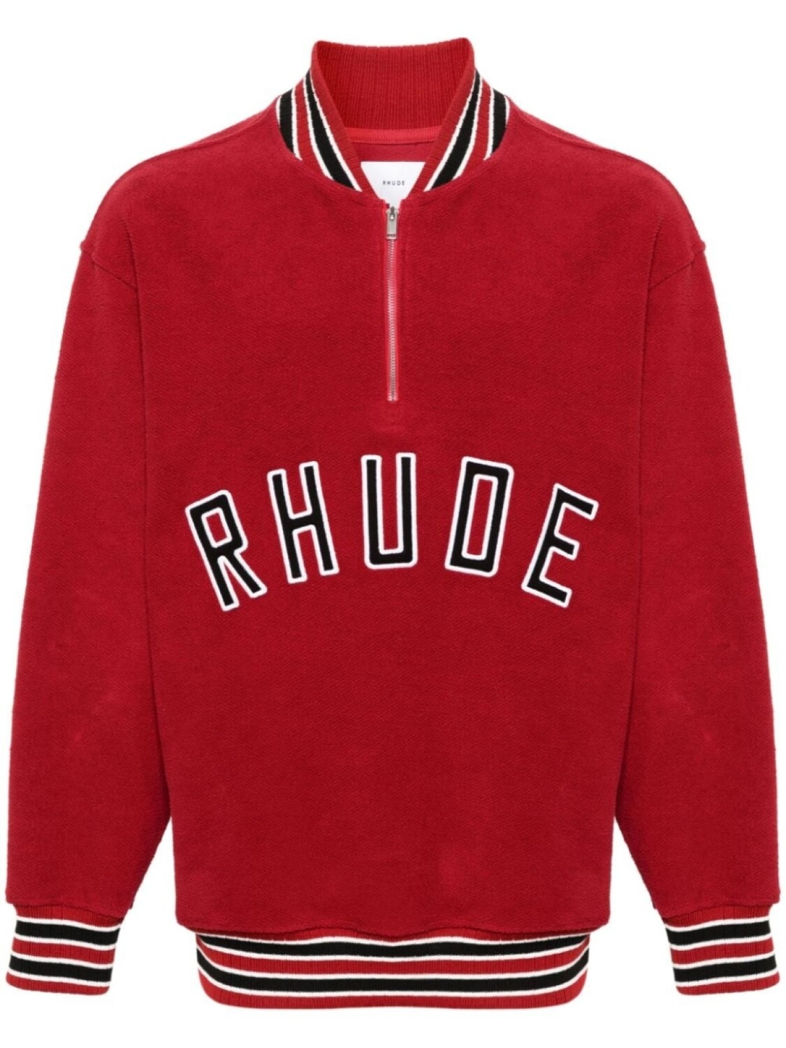 

RHUDE толстовка Varsity с воротником на молнии, красный