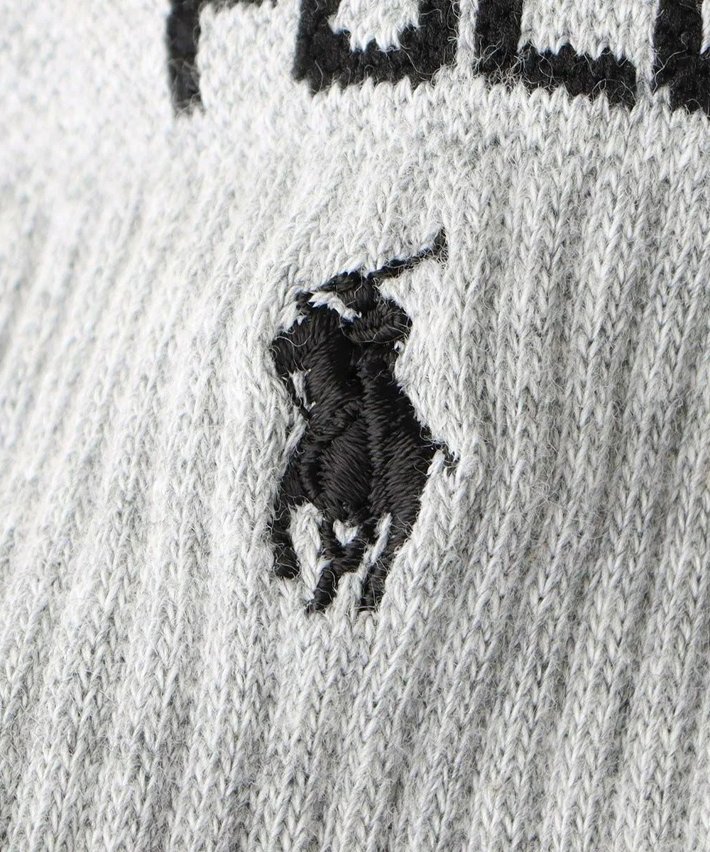 Комплект из 3 пар: короткие носки с ворсистой подкладкой и поддержкой свода стопы. Polo Ralph Lauren, 01. White x Gray x Black — фото 3