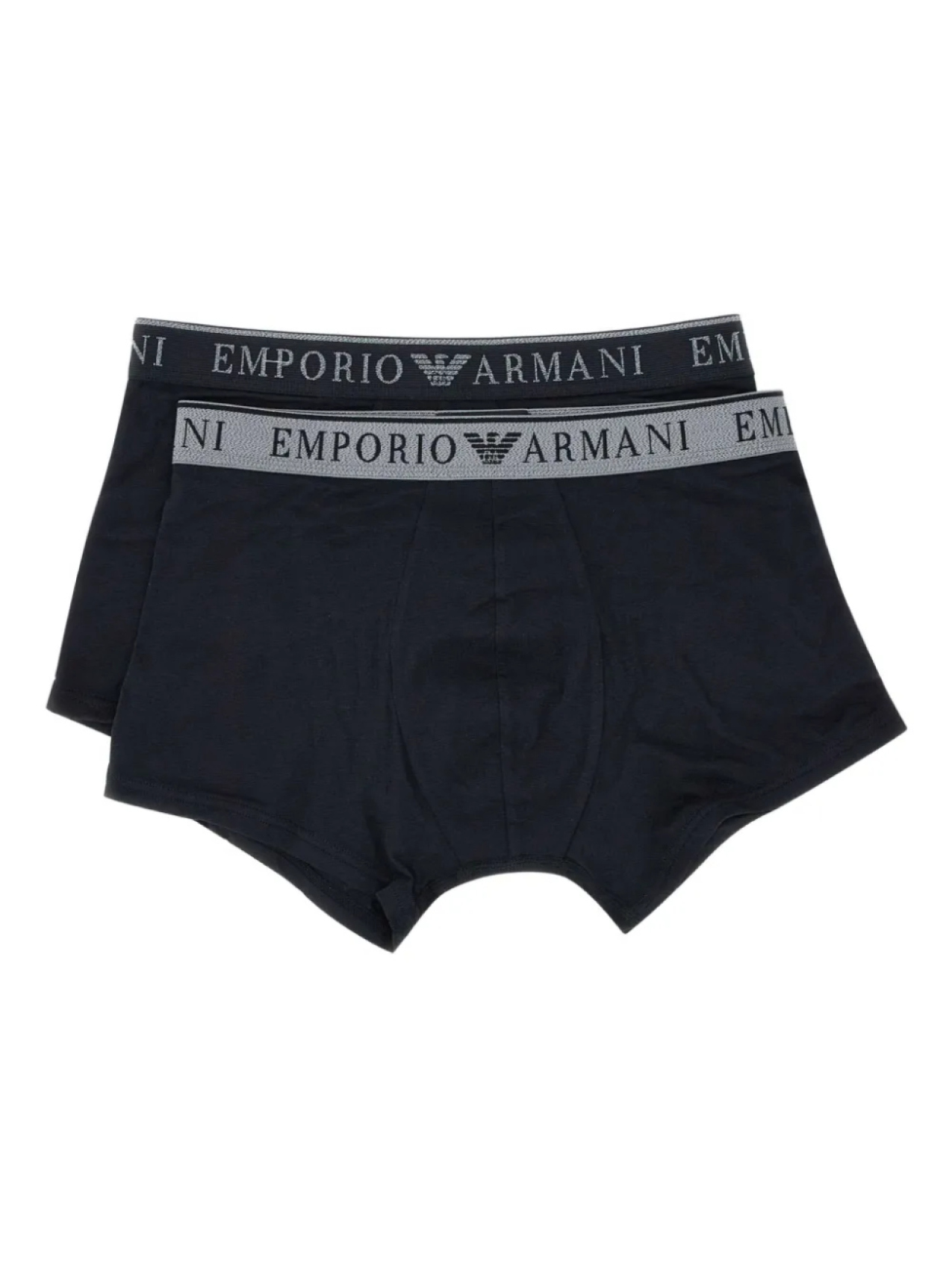 

Боксеры с логотипом на поясе (упаковка из двух шт.) Emporio Armani, черный