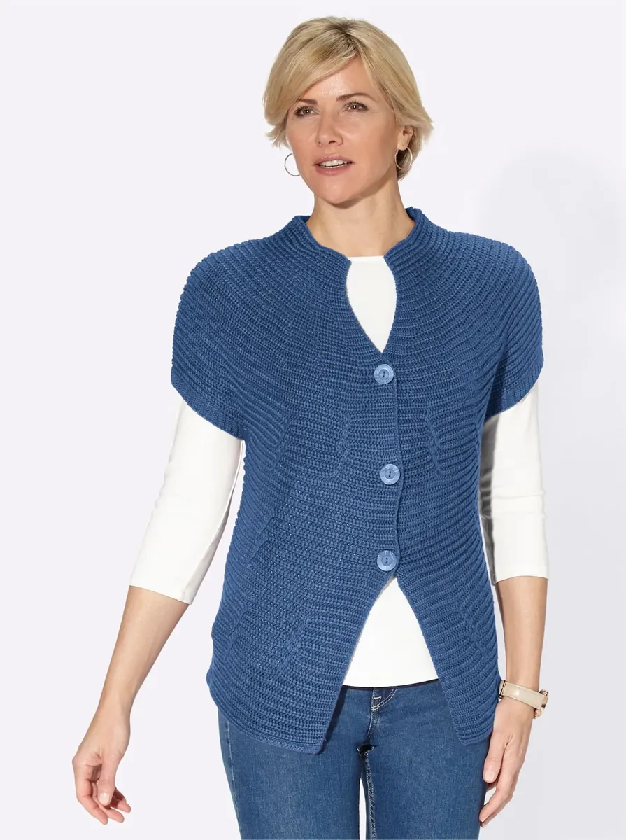 

Casual Looks Вязаный жилет, джинсовый