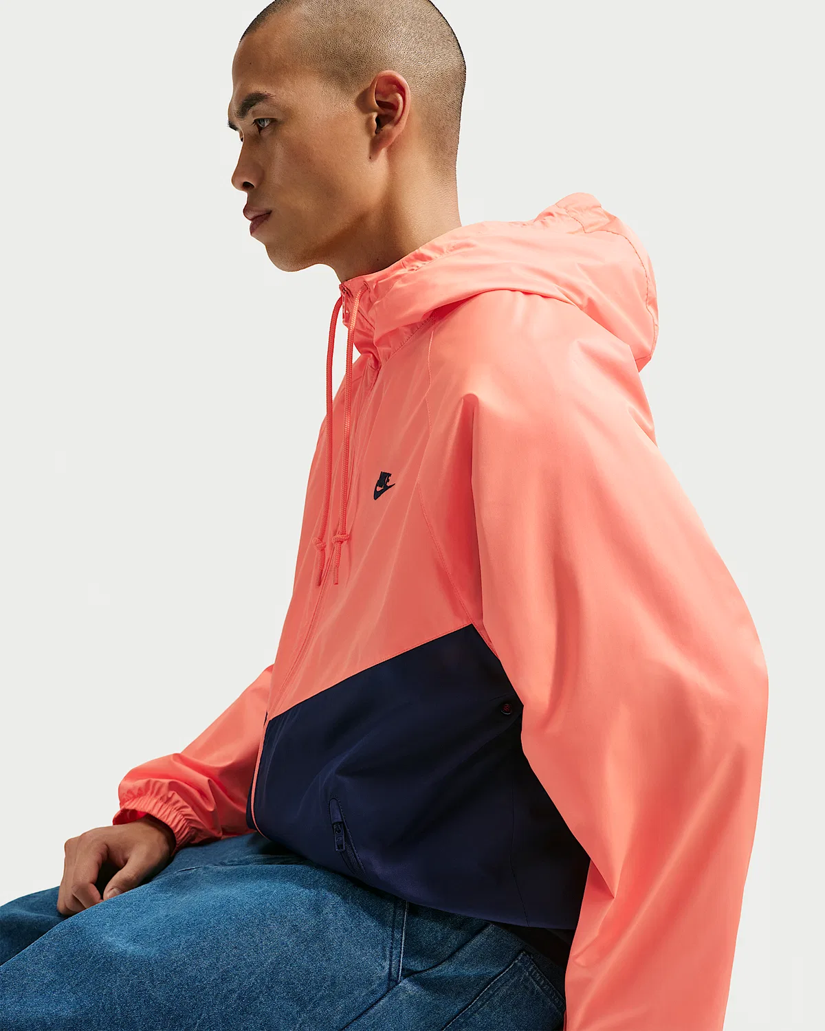 Мужская утепленная куртка Nike Windrunner, Orange Frost/Midnight Navy/Midnight Navy — фото 3