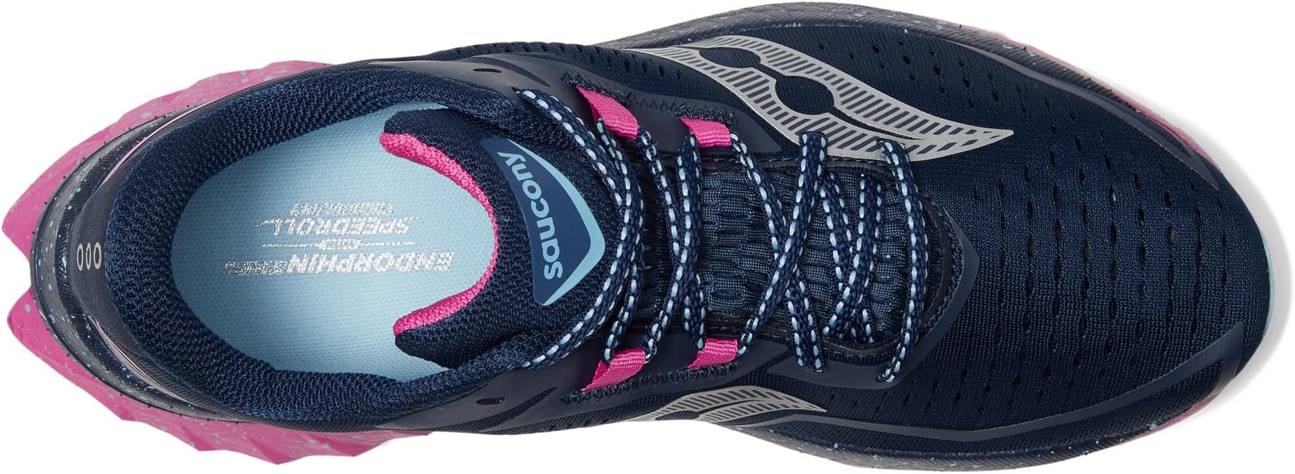 Кроссовки Saucony Women's Endorphin Speed 4, Navy/Fuchsia — фото 2