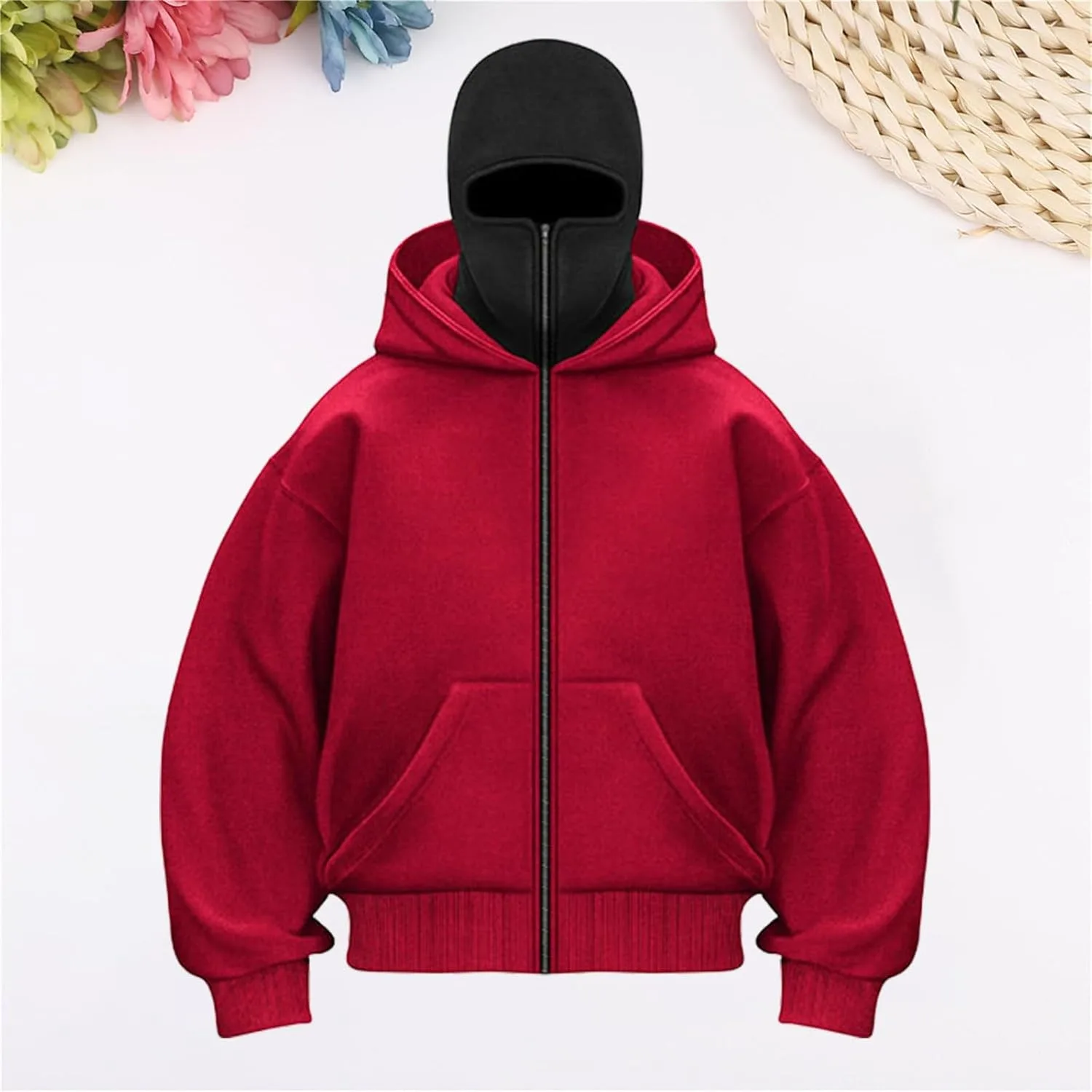 

Толстовка Anti Social с маской, двойной капюшон и молния