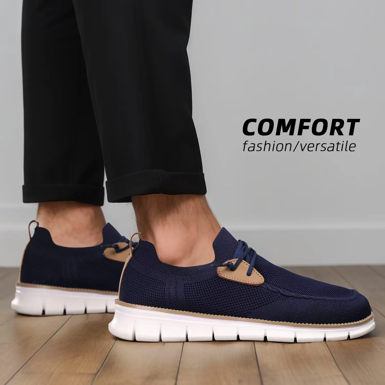 

Мужские повседневные лоферы с мягкой подошвой, обувь слипоны, модные прогулочные кроссовки, деловые оксфорды, рабочая легкая обувь, мягкая подошва, zapatos Wrezatro, темно-синий