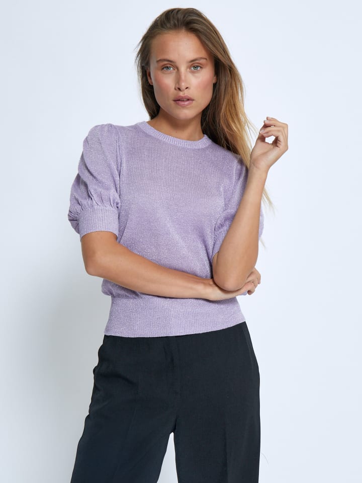 

Футболка пастельно-сиреневого цвета с металлическим оттенком minus, Фиолетовый, Футболка пастельно-сиреневого цвета с металлическим оттенком minus