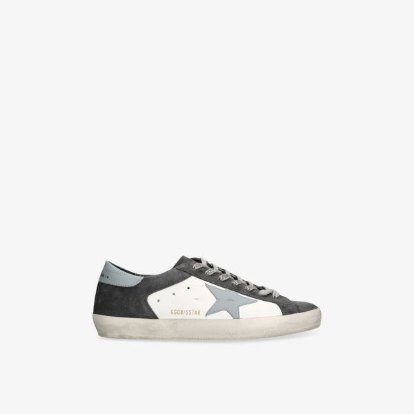 

Кроссовки кожаные Golden Goose Super-Star, серый / белый