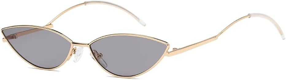 

Винтажные маленькие солнцезащитные очки «кошачий глаз» для женщин, модные солнцезащитные очки «кошачий глаз» в узкой оправе из сплава, защита от ультрафиолета UV400 KTUCN, 1