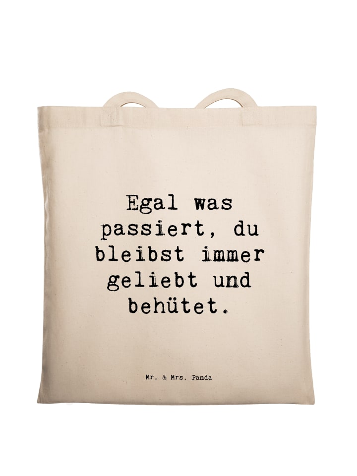 

Mr. & Mrs. Panda Сумка кремового цвета с надписью о разлуке с родителями