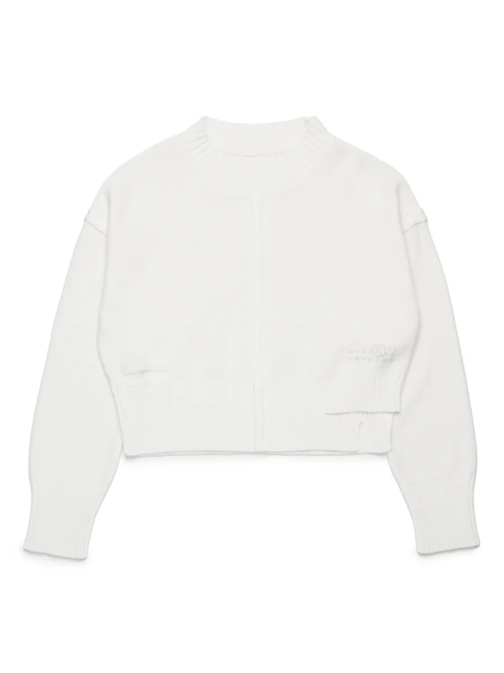 

Джемпер с вырезом MM6 Maison Margiela Kids, белый