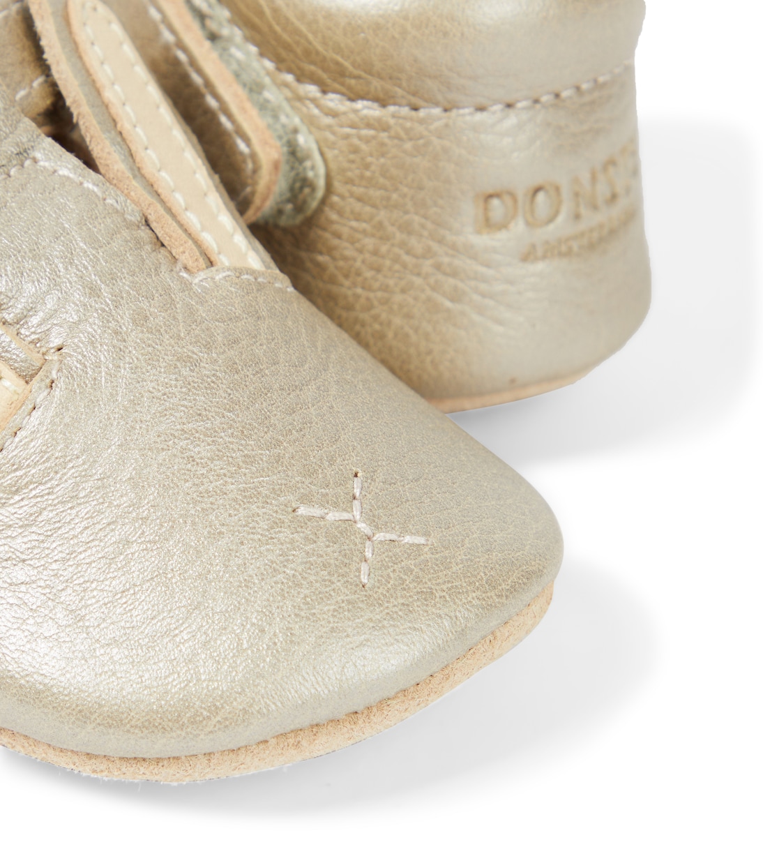 Туфли Baby Blinc Bunny из металлизированной кожи Donsje, Champagne Metallic Leather — фото 4