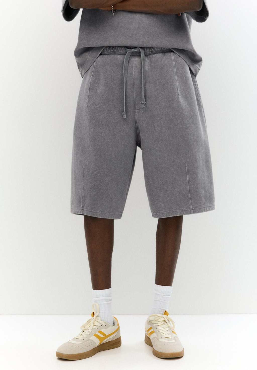 

Шорты PULL&BEAR, сине-серый
