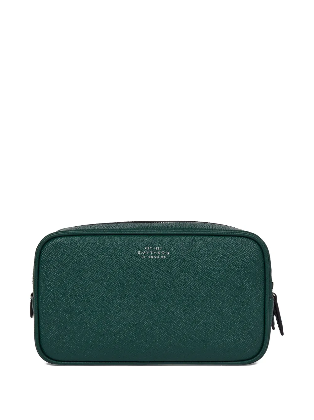 

Несессер с двойной молнией Smythson, зеленый