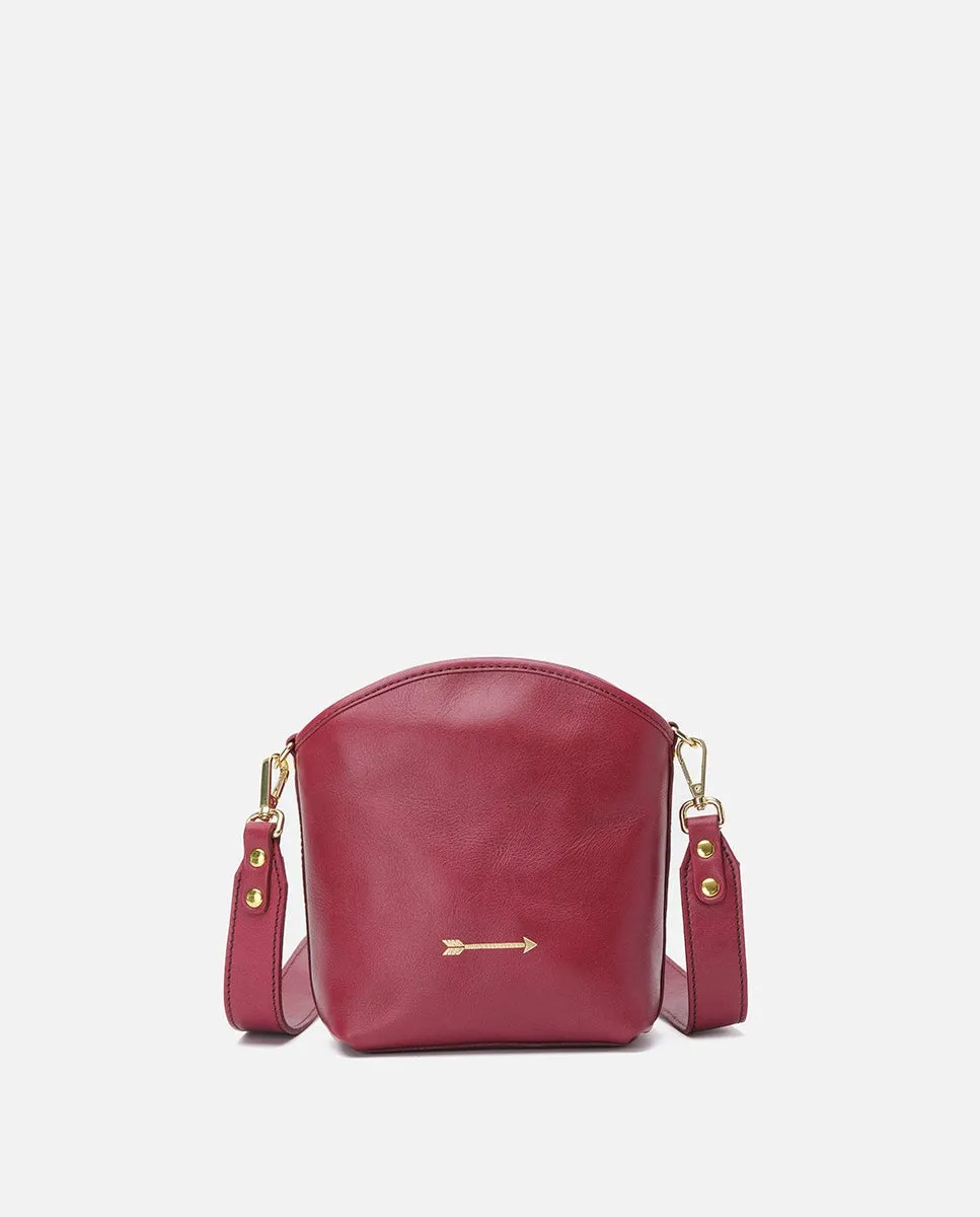 

Маленькая кожаная сумка Juniper small с магнитной застежкой Mercules, бордовый