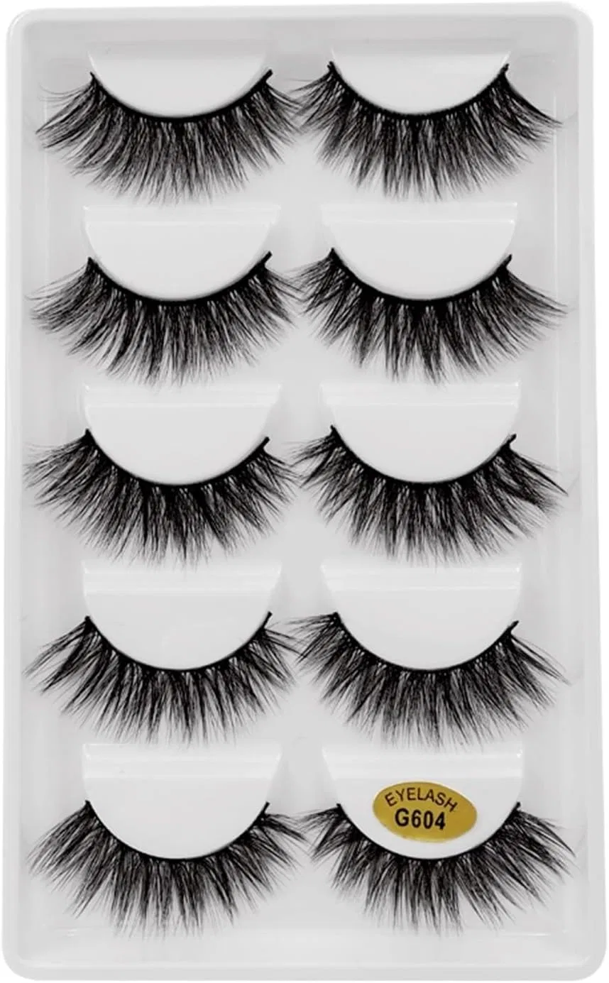 Набор ресниц UAMOU Mink Lashes 3D Natural, 5 пар, G604, черный