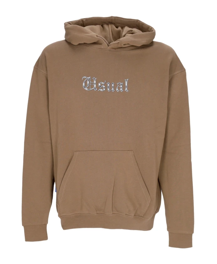 

Коричневая толстовка с капюшоном и карманом-кенгуру. Usual, коричневый