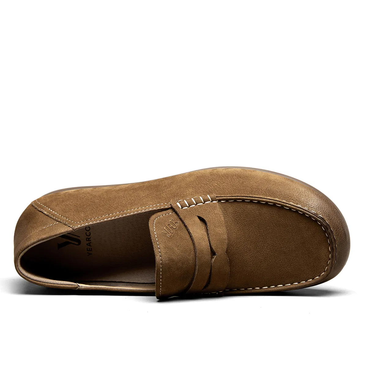 Лоферы из натуральной кожи Light Brown YEARCON — фото 4