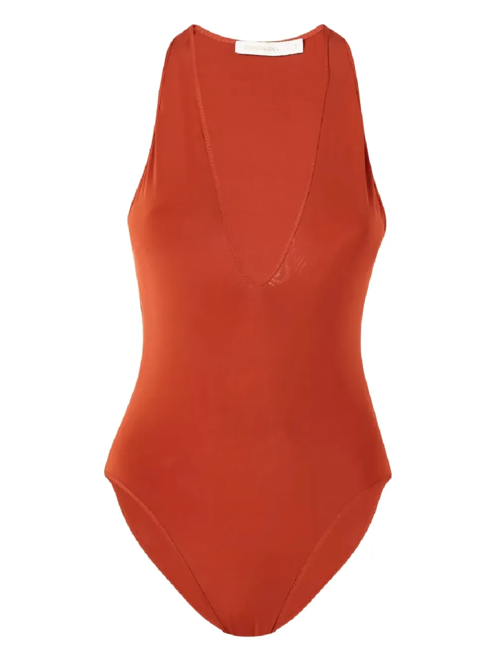 

Топ с глубоким вырезом Zimmermann, коричневый