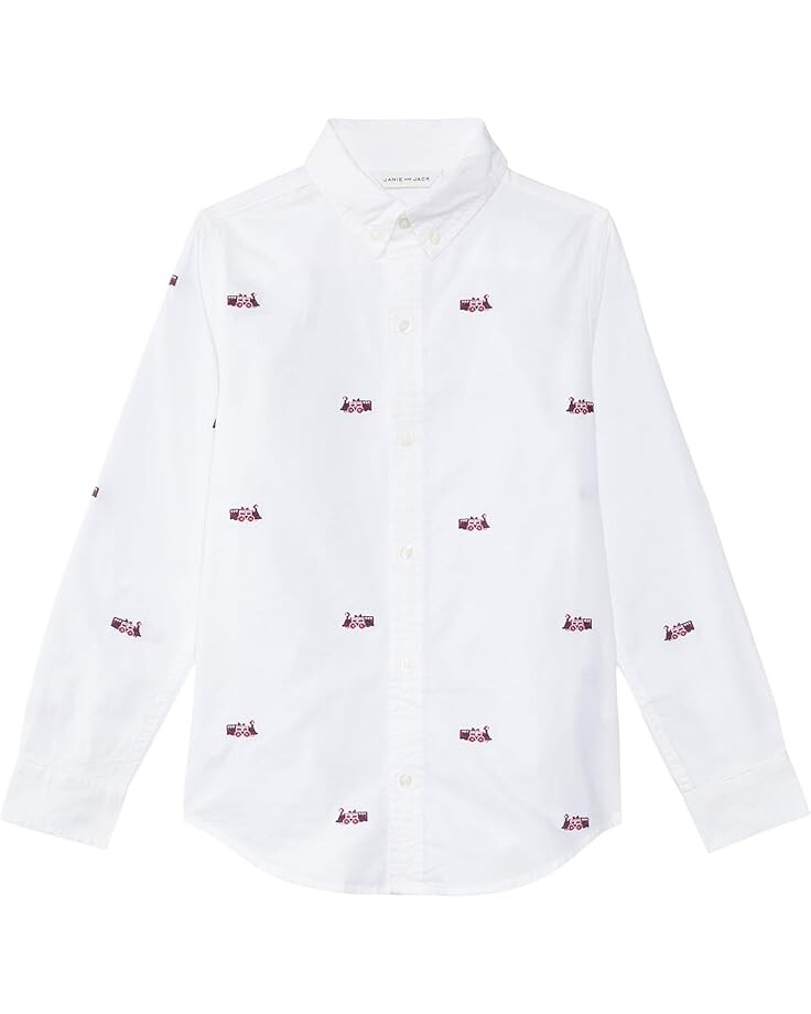

Топ Janie and Jack Embroidered Oxford Top, разноцветный